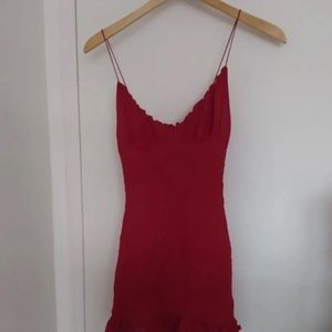 Reformation Esther Red Dress